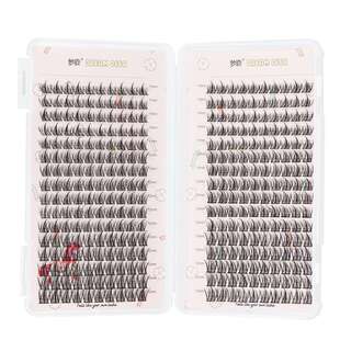 梦鹿大容量睫毛书懒人三部曲32排320簇黑梗自然浓密分段假睫毛女