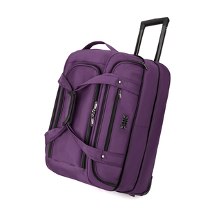 紫色2025新款拉杆包女士短途出差商务旅行包折叠可上飞机时尚软箱