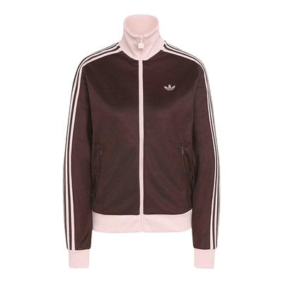 阿迪达斯三叶草外套女2026春季三条纹运动复古撞色立领夹克KD3742