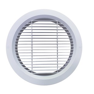 新风直百叶圆形风口 ABS塑料圆形新风系统排风口中央空调管道排风