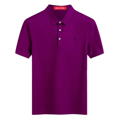 皮尔卡丹短袖t恤男士中年桑蚕丝