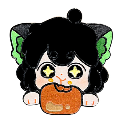 罗小黑可动耳朵金属徽章