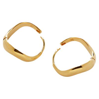 MonicaVinader迷你流线圆圈耳钉