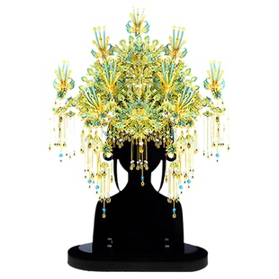 九霄青羽冠金属拼装模型手工diy材料凤冠拼图十里红妆礼物女国风