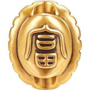 明牌珠宝黄金富甲八方转运珠 硬金龟壳串珠足金情侣手串AFP1148