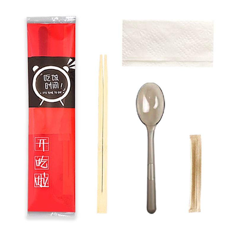 食品级加厚美式勺纯色餐包四件套
