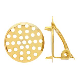 di饰品配件 日本贵和kiwa铜镀金蝶形16mm莲蓬头可编织弹簧耳夹