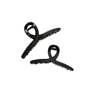 韩式高级感亮黑色抓夹发量多后脑勺盘发鲨鱼夹子简约复古高级发饰