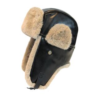 冬季防寒帽子男士潮骑行电动车防风保暖皮质东北雷锋帽加厚护耳帽