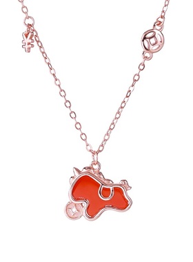 石方界马上暴富红玛瑙项链