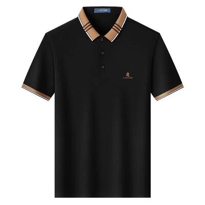 梦特娇桑蚕丝凉感丝光棉polo衫