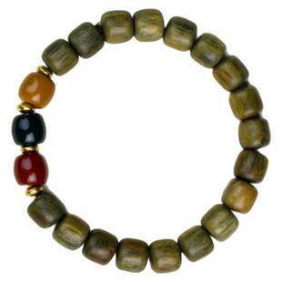 已做功课祝福绿檀手串念珠盘玩手串文玩静心佛珠木质串血檀珠平安