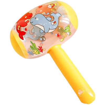 儿童卡通热销玩具充气小锤子 捏捏叫礼物带铃铛充气榔头厂家