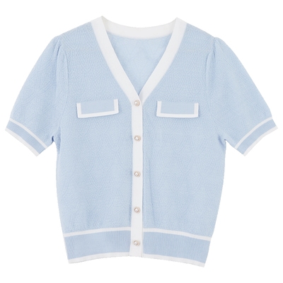 拉维妮娅小香风针织开衫