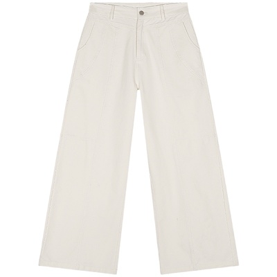 落落狷介高腰阔腿裤长裤女