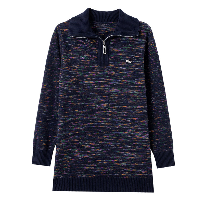 恒源祥秋冬彩色花纱加厚洋气毛衣