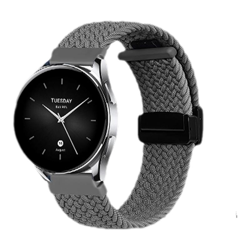 适用小米watchs4尼龙手表带sport4代腕表s3编织S2智能s1pro运动color华米Amazfit弹力男女式手链MINI腕带