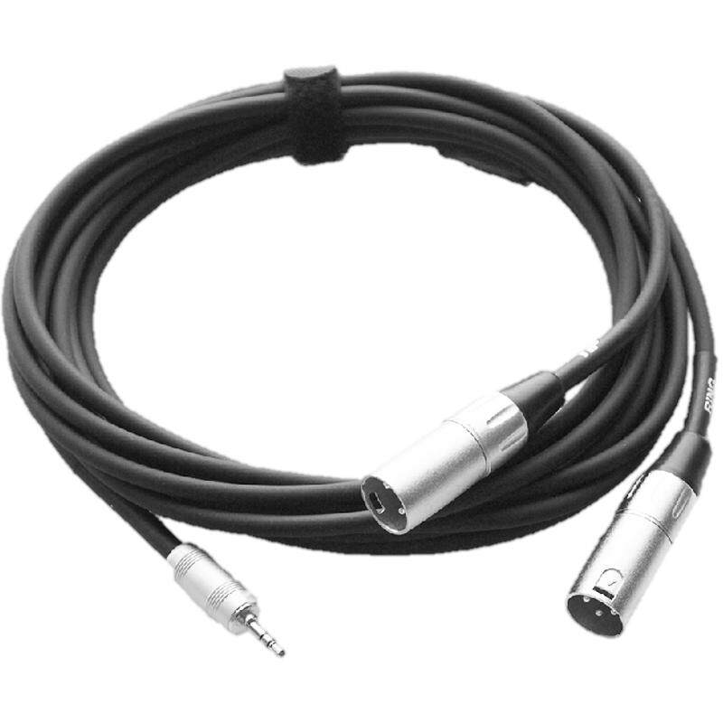 【叉烧网】exound小三芯3.5mm转双XLR卡农公一分二音频信号线发烧