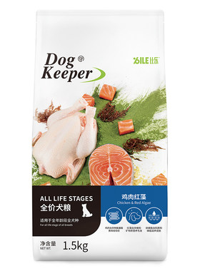 比乐狗粮小型犬大型犬鸡肉红藻泰迪金毛幼犬成犬犬粮1.5kg/12kg