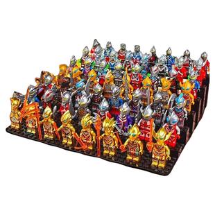 黄金赛罗奥特人仔积木书展示盒人偶男拼装玩具生日礼物怪兽超人