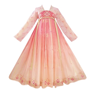 女童汉服秋装2025新款春秋儿童古风超仙公主裙女孩唐装国风连衣裙