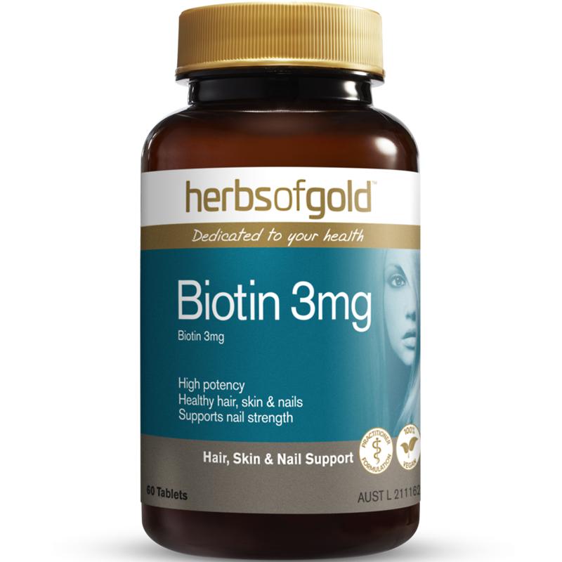 HerbsofGold生物素B7维生素生发养发改善头发biotin和丽康 60片*1