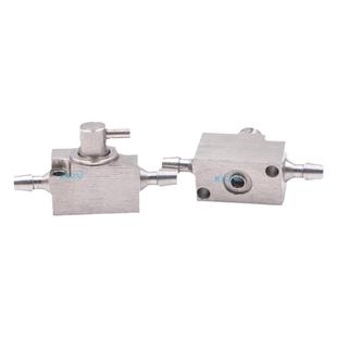 喷绘机UV机二级墨盒阀门开关金属两三通阀墨水清洗阀不锈钢扳手柄