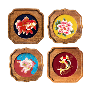 祝福系列壶垫壶承景韵阁掐丝珐琅diy材料包 非遗景泰蓝伴手礼釉料