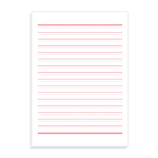 六品堂信纸稿纸信签纸信笺纸申请书大学生用本简约写信单线信纸专用纸横格横线纸双行信纸厚材料手写纸红色