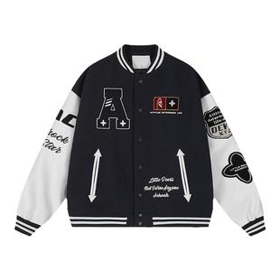 【Achock官方店】美式重磅植绒棒球服外套潮牌秋冬款上衣夹克男女