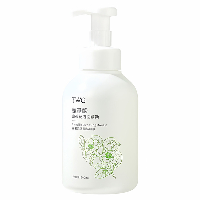 氨基酸山茶花洁面慕斯大瓶泡泡