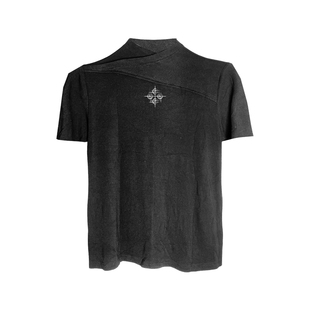 DETW 25ss*《暗黑》原创小众交叉连身领正肩和弦针织修身短袖男女