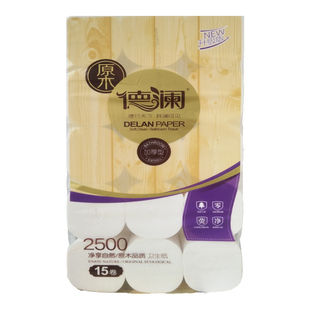 德澜卫生纸原木无芯大卷纸家用实惠装短款厕纸手餐纸巾特价2500g