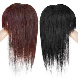 假发片女真发全真人遮头顶白发中老年大面积加厚款隐形透气补发片