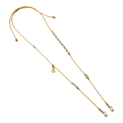 全手编国潮新中式双耳挂珍珠贝链