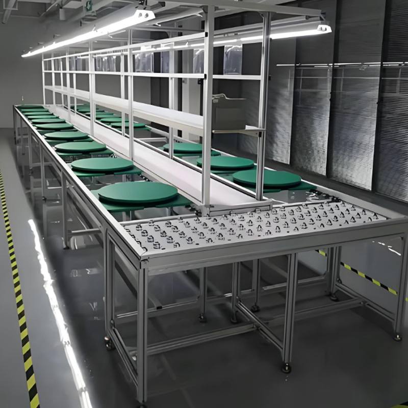 源头设备厂家生产手推滚筒线带工装板牛眼台线组装新能源装配线