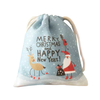 圣诞礼袋装饰纯棉小鹿包装