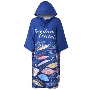 运动潜水游泳沙滩斗篷浴袍男女换衣袍套头吸水速干巾海边度假神器