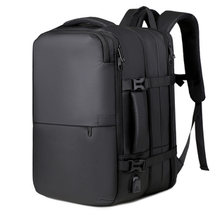 多功能密码锁防盗背包大容量商务双肩包男士旅行出差电脑扩容书包