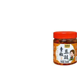 青椒豆豉湖南农家酱豆子香辣青椒豆豉酱下饭菜拌面菜腊八豆辣椒酱