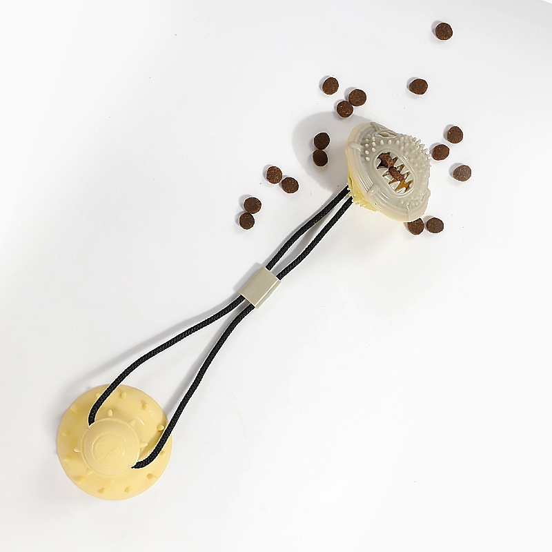 宠物吸盘拉绳玩具耐咬解闷玩具宠物用品狗狗漏食解压洁牙狗狗球