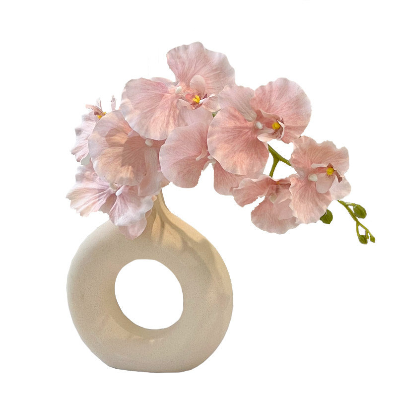 蝴蝶兰假花仿真花摆设轻奢高端餐桌装饰品花卉高档花艺摆件仿生花