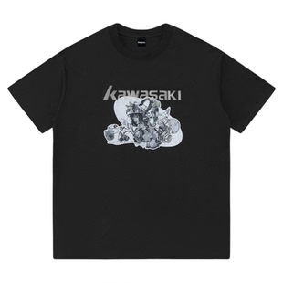 Kawasaki川崎x广州艺术家鄧文傑Devil联名款休闲宽松短袖男女同款