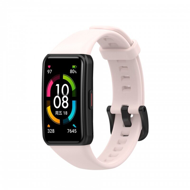 适用华为手环band7/LEA-B19/B29表带硅胶透气柔软腕带NFC版通用