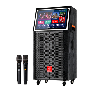 先飞广场舞音响带显示屏户外K歌音箱家庭唱歌KTV卡啦OK点歌一体机