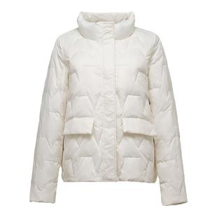 白鸭绒短款轻薄心电图羽绒服女2025年新款立领小个子反季秋冬外套