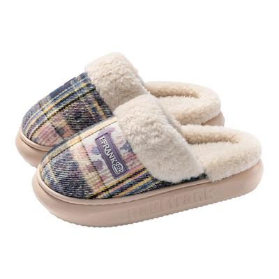 Paul Frank大嘴猴棉拖鞋女2025秋冬季居家室内保暖拖鞋男冬天家用