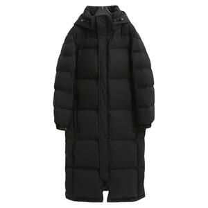 【BOBBY BIZZ】95%白鹅绒羽绒服男女超长款过膝加厚冬季黑色外套