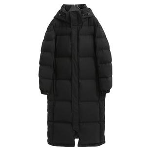 【BOBBY BIZZ】95%白鹅绒羽绒服男女超长款过膝加厚冬季黑色外套