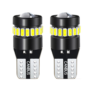 汽车通用LED车灯示宽灯透镜T10示廓灯CANBUS解码超亮日行灯小灯泡